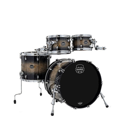 Mapex Saturn VI Fast Rock 22" 4 Piece Acoustic Shell Pack in Black Ink Burst