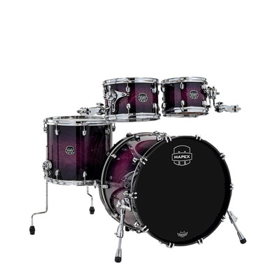Mapex Saturn VI Fast Rock 22" 4 Piece Acoustic Shell Pack in Royal Purple Burst