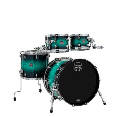 Mapex Saturn VI Fast Rock 22" 4 Piece Acoustic Shell Pack in Marine Teal Burst