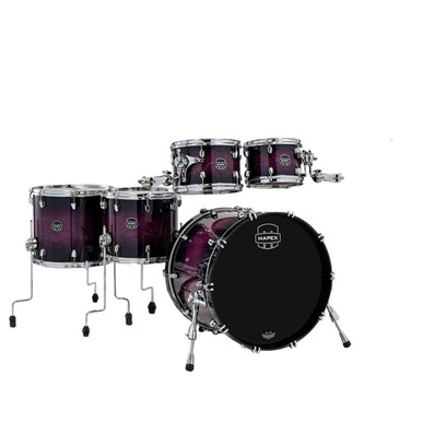 Mapex Saturn VI Studioease 22" 5 Piece Acoustic Shell Pack in Royal Purple Burst