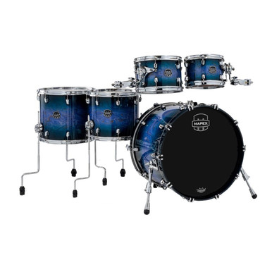Mapex Saturn VI Studioease 22" 5 Piece Acoustic Shell Pack in Colbalt Blue Burst