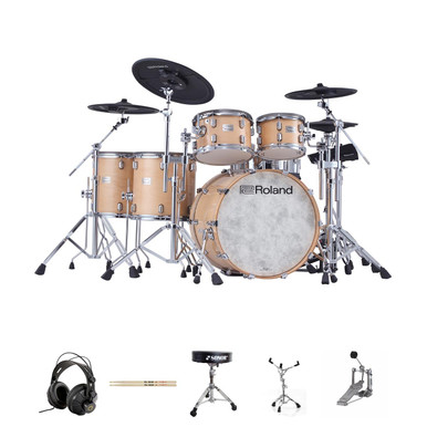 Roland VAD716-GN VAD Electronic Drum Kit Bundle Package