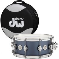 DW Design Series 14" x 6" Snare Drum Blue Slate & Case