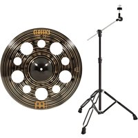Meinl 18" Classics Custom Dark Trash Crash Cymbal & Boom Arm Stand Black