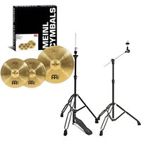 Meinl HCS Cymbal Set 14" Hi Hat & 18" Crash/Ride & Stands Black