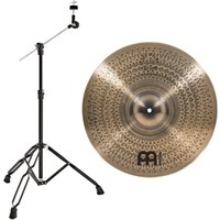 Meinl Pure Alloy Custom 18 Medium Heavy Crash Cymbal & Boom Arm Stand Black