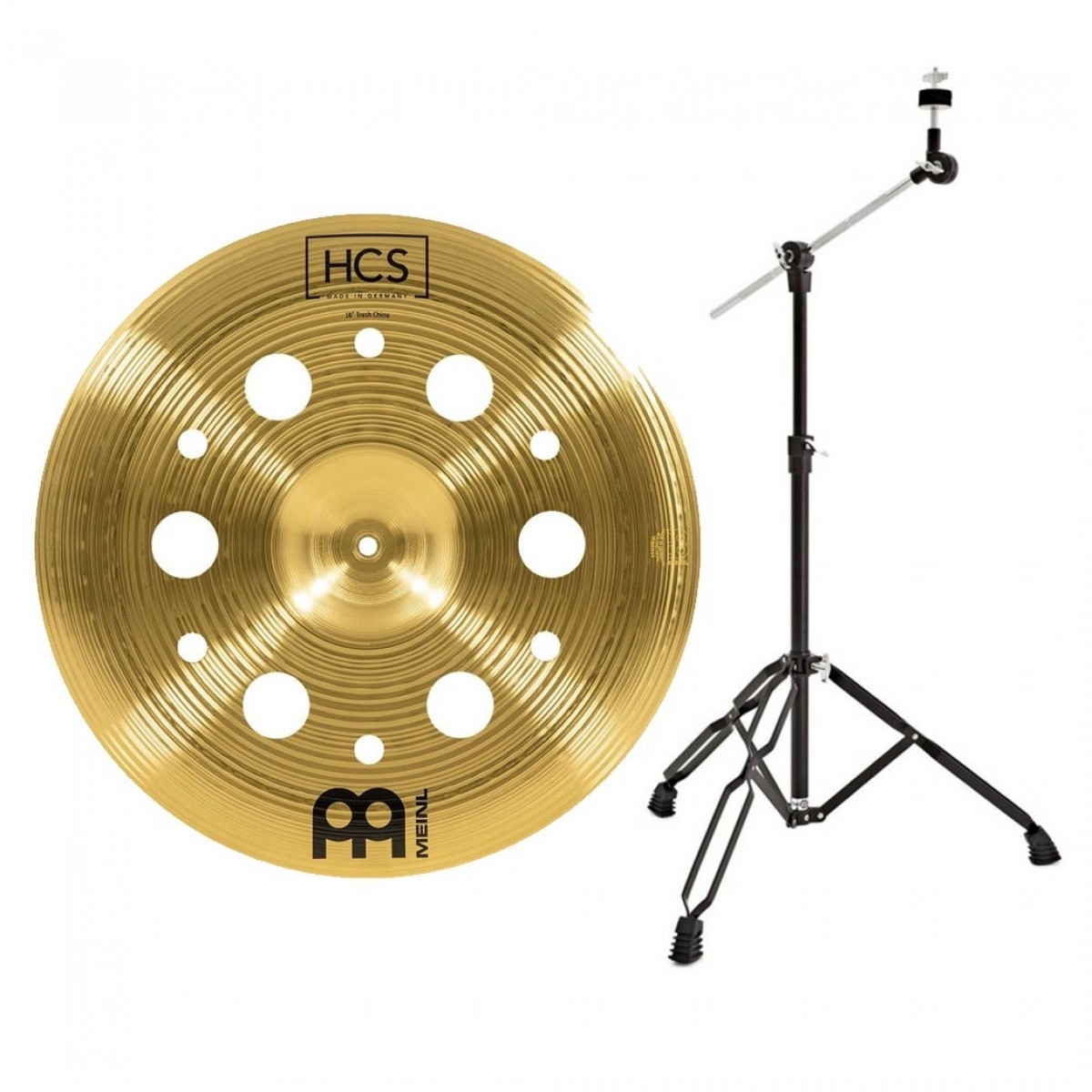 Meinl HCS 18" Trash China Cymbal & Gear4music Boom Arm Stand Black