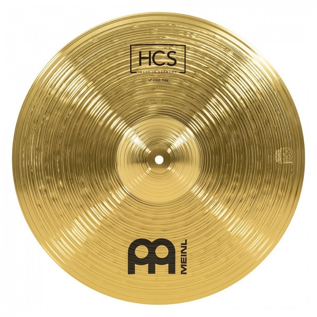 Meinl HCS 18 Crash / Ride Cymbal & Gear4music Boom Arm Stand Black