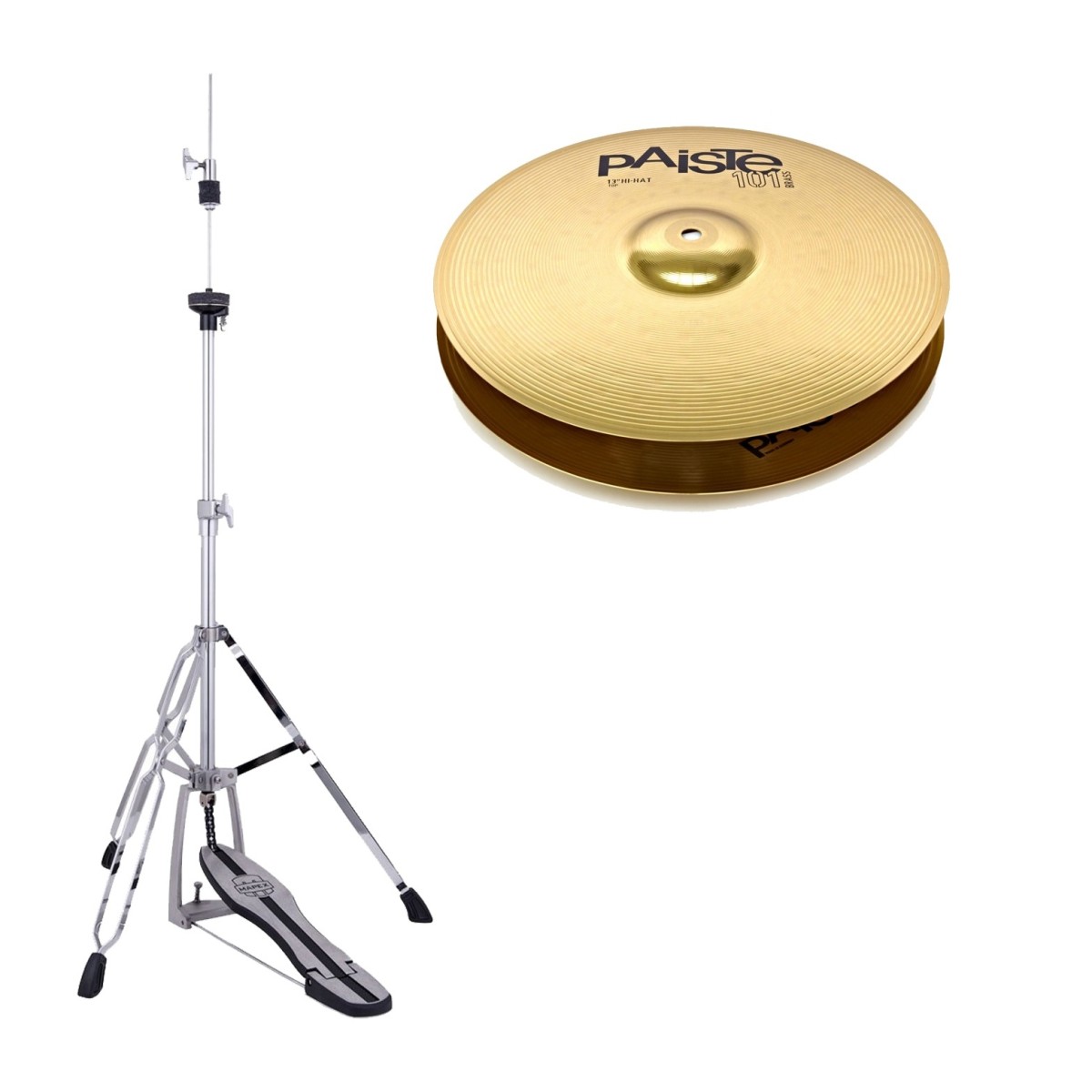 Paiste 101 Brass 13 Hi-Hat Cymbals & Stand