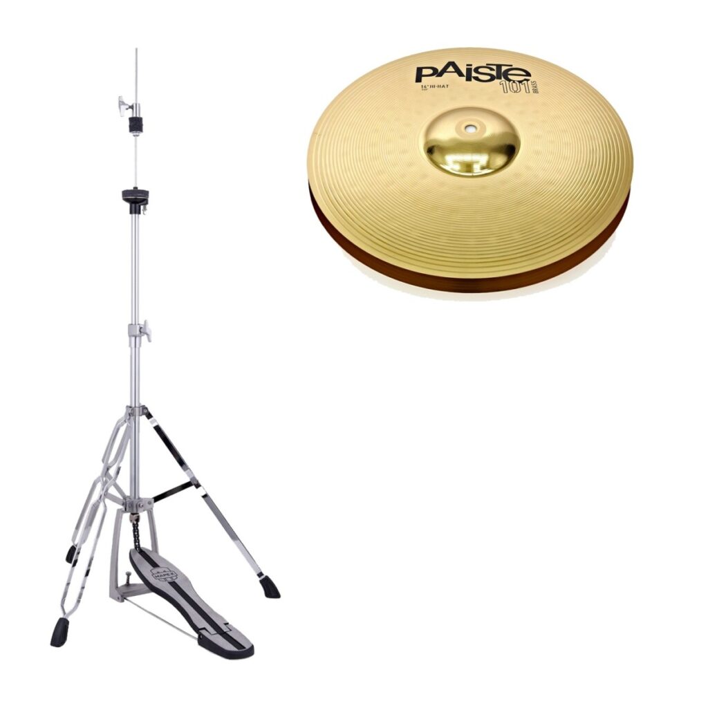 Paiste 101 Brass 14 Hi-Hat Cymbals & Stand