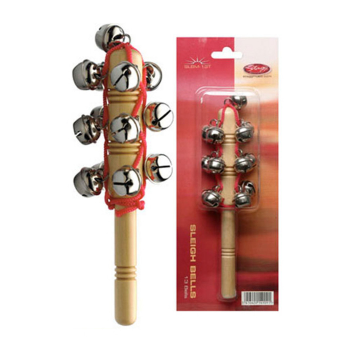 Stagg Sleigh Bell Stick 13 Bells