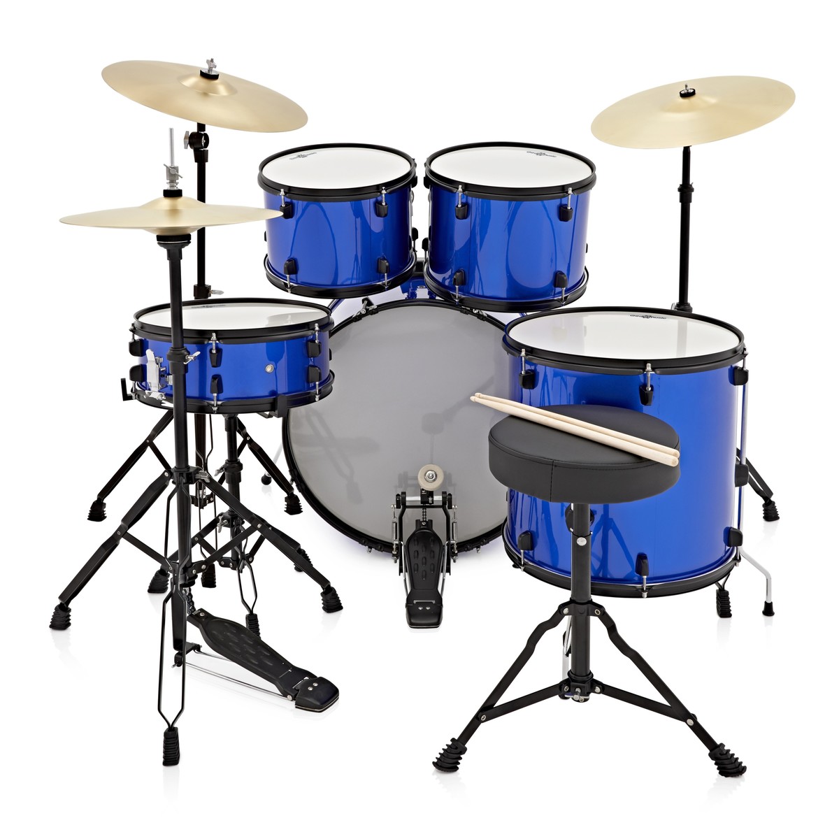 BDK-1+ Full Size Starter Drum Kit Practice Pack Blue