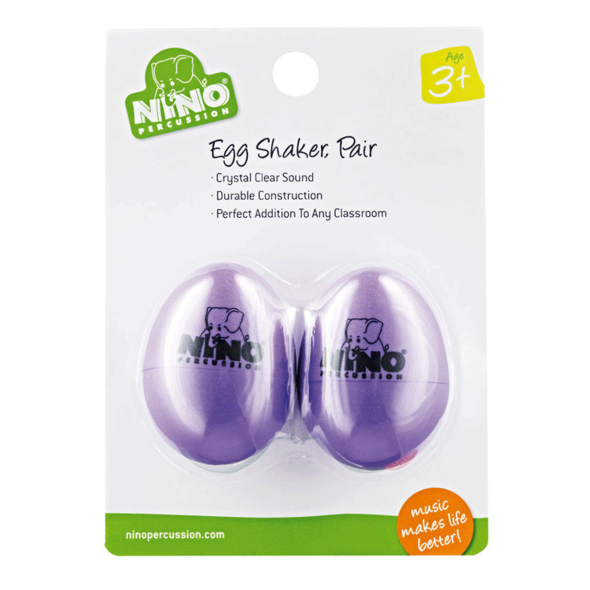 Nino by Meinl NINO540AU-2 Plastic Egg Shaker Pair Aubergine
