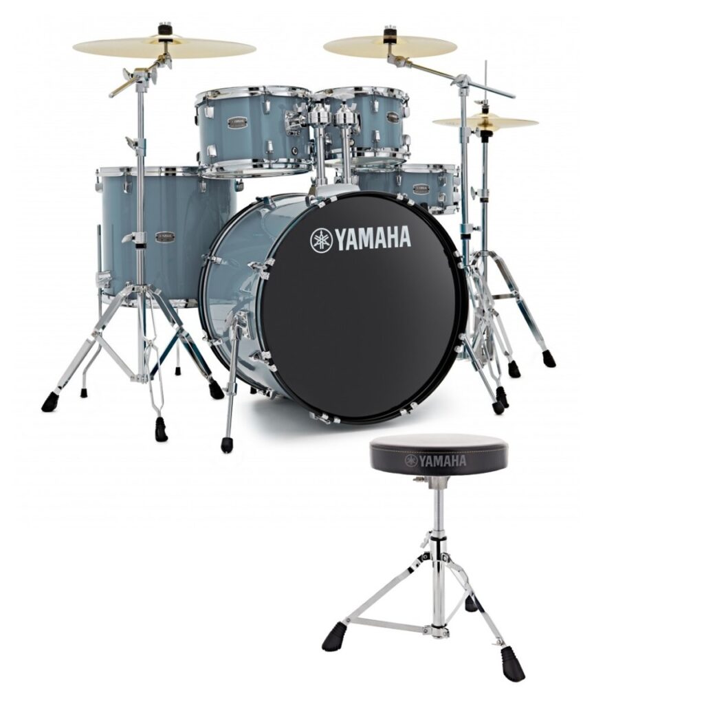 Yamaha Rydeen 22" Drum Kit with Paiste Cymbals & DS550U Drum Throne Gloss Pale Blue