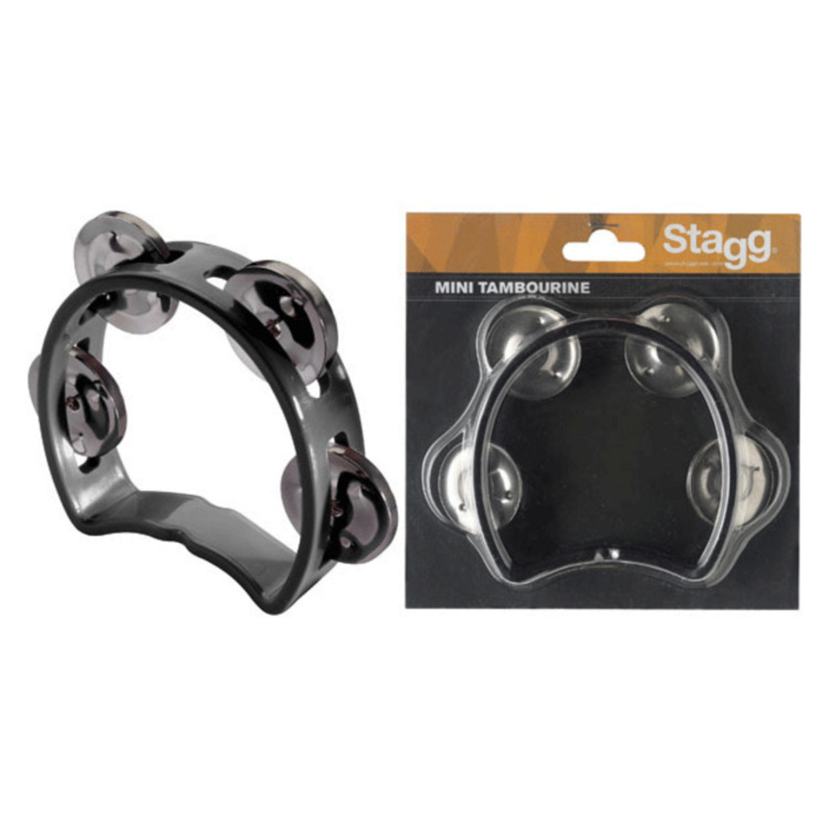Stagg Plastic Mini Tambourine Black