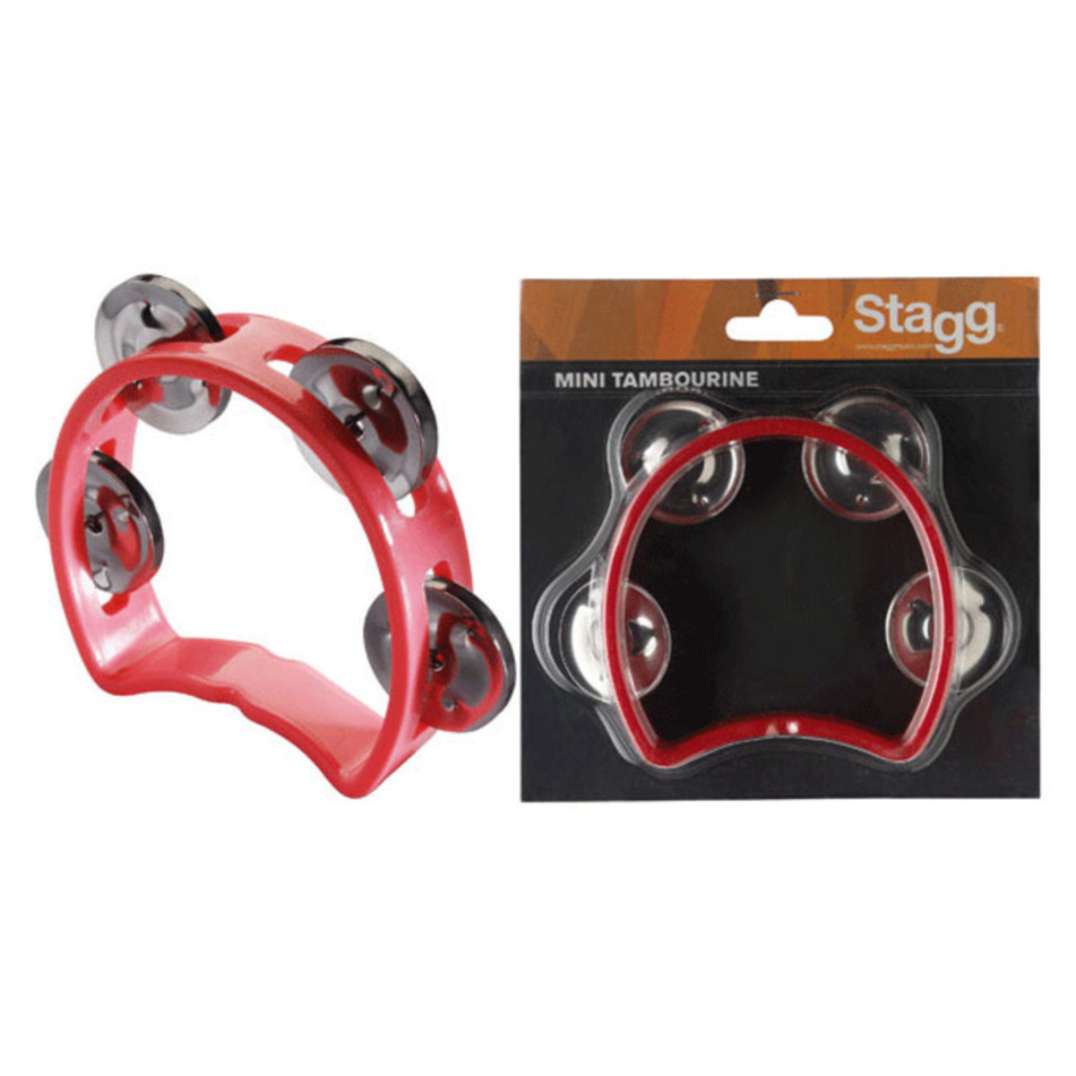Stagg Plastic Mini Tambourine Red
