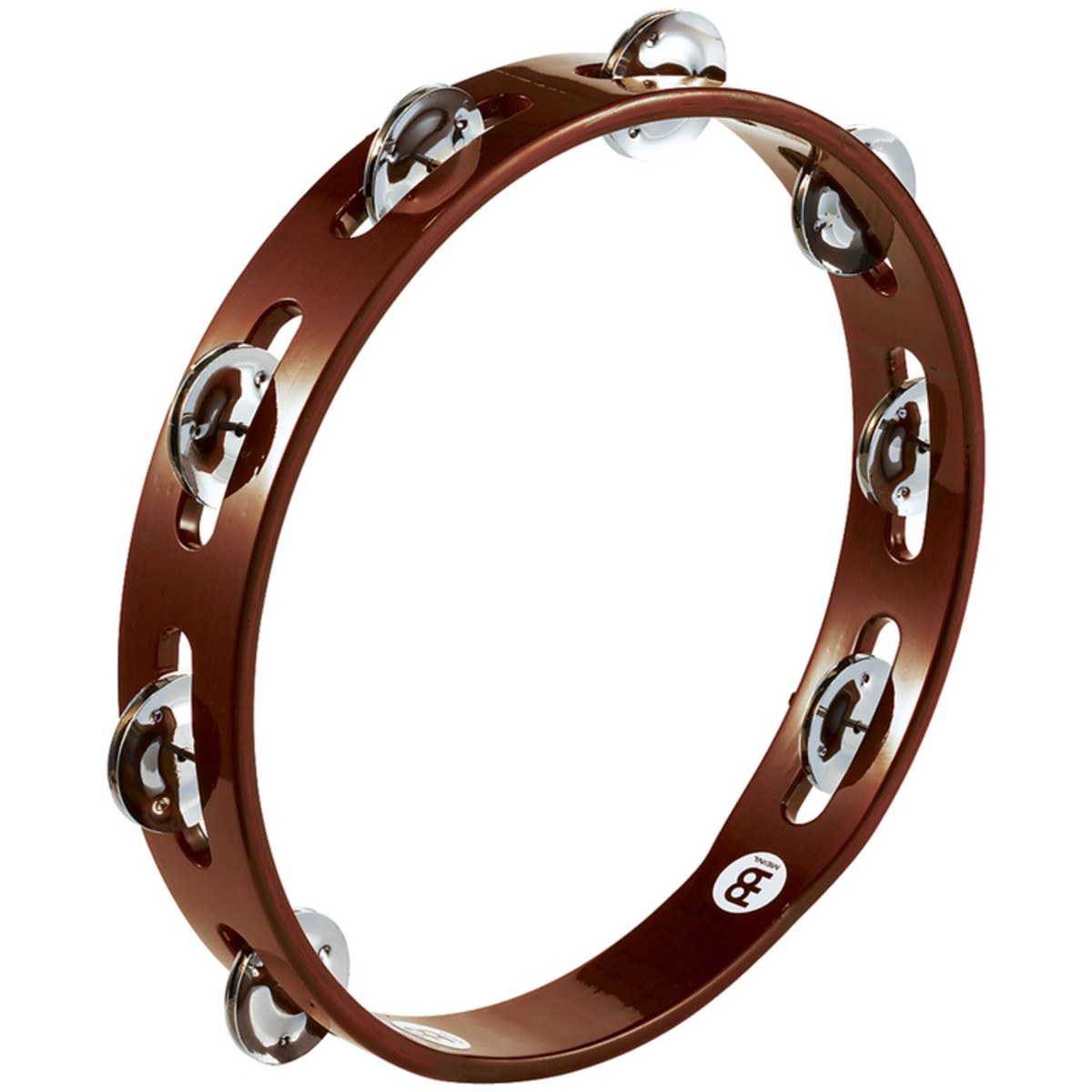 Meinl Wood Tambourine Steel Jingles African Brown
