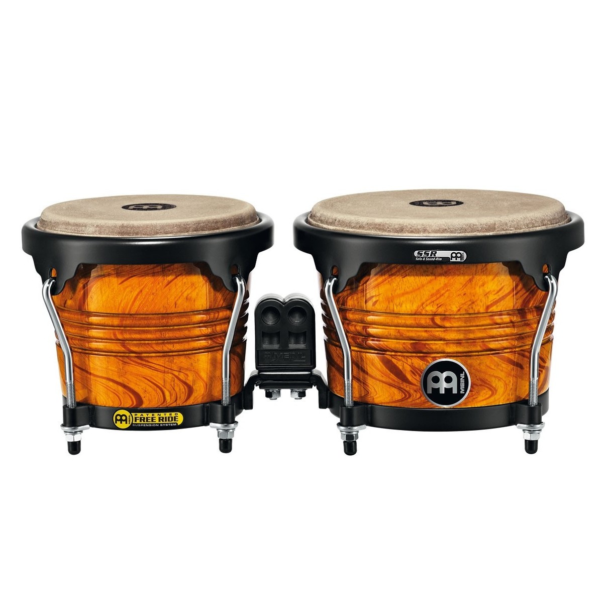 Meinl Free Ride Designer 6 3/4" & 8" Bongos Amber Flame