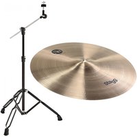 Stagg 15" SH Medium Crash Cymbal & Boom Arm Stand Black