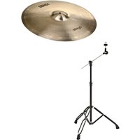 Stagg 16" Sensa Medium Crash Cymbal & Boom Arm Stand Black