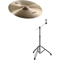 Stagg 16" SH Rock Crash Cymbal & Boom Arm Stand Black
