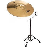 Stagg Myra 18 Rock Crash Cymbal & Boom Arm Stand Black