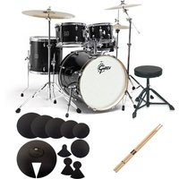 Gretsch Energy 20" Drum Kit Starter Pack w/Pads and Sticks Black