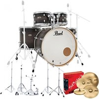 Pearl Decade Maple Pro Drum Kit w/Sabian XSRs Satin Black Burst
