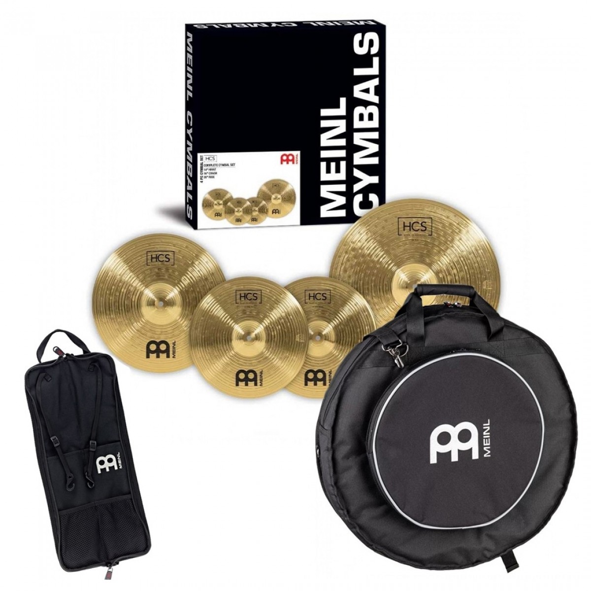 Meinl HCS Cymbal Set Plus Backpack & Compact Stick Bag