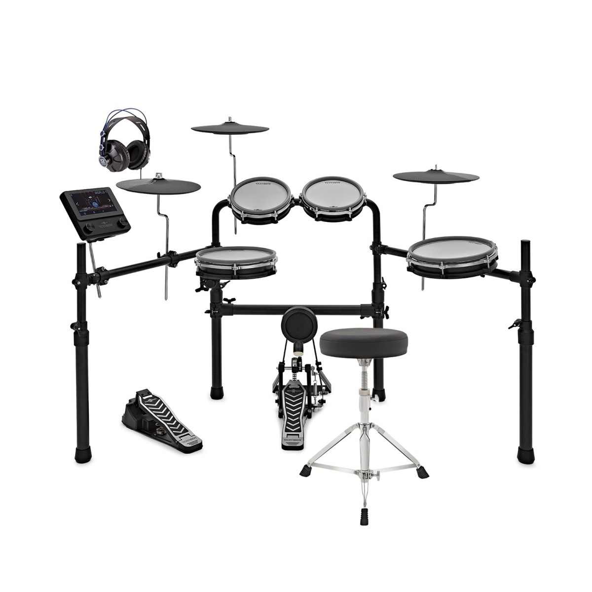 TOUCHBEAT Electronic Drum Kit with Headphones and Stool