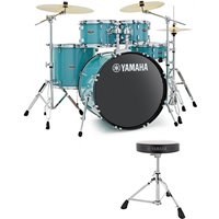 Yamaha Rydeen 22" Drum Kit with Paiste Cymbals & DS550U Drum Throne Turquoise Glitter
