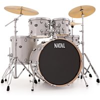 Natal Arcadia Poplar 5pc Drum Kit Hardware & Cymbals White Sparkle