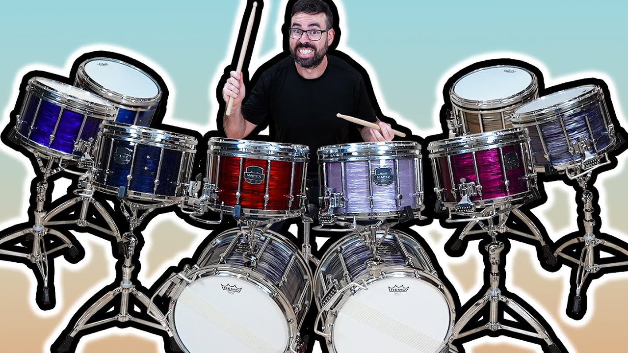 I Made a Drumset out of Marching Snares!